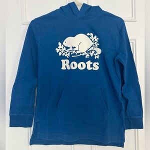 Roots Boys Kids Lightweight Hoodie/Hooded Longsleeve - Blue, White